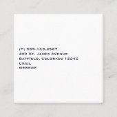 Drie Cute Cactus in Flower Pots Illustration Vierkante Visitekaartje (Achterkant)