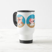 Drie Cute Cartoon biglets bij Study Commuter Mok (Voorkant links)