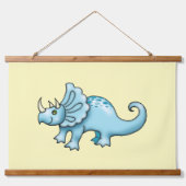 Drie Cute Dinosaurs Illustraties kleurrijk Hangend Wandkleed (Voorkant)