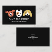 Drie Cute Dog Facs | Dierenvriend | Pet Care Visitekaartje (Voorkant / Achterkant)