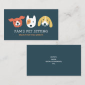 Drie Cute Dog Facs | Dierenvriend | Pet Care Visitekaartje (Voorkant / Achterkant)