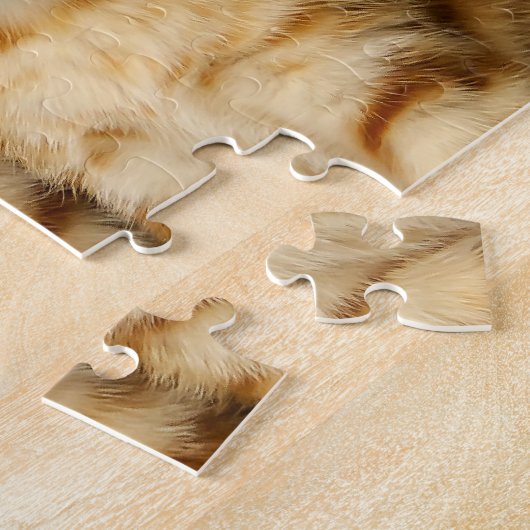 Drie Cute Ginger Cat Kittens Friends Head Foto - Legpuzzel (Zijkant)