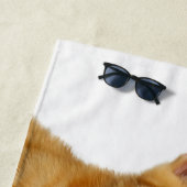 Drie Cute Ginger Cat Kittens Friends Head Foto, Strandlaken (In situ)