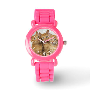 Drie Cute Ginger Cat Kittens samen - Horloge
