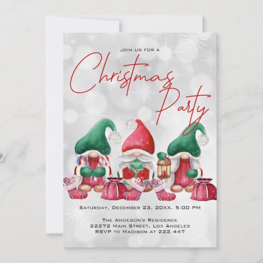 Drie Cute Gnomes Kaart (Voorkant)