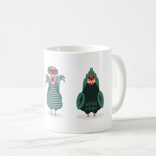 Drie Cute Kickens Koffiemok (Voorkant rechts)