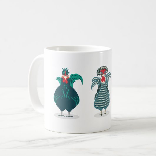 Drie Cute Kickens Koffiemok (Voorkant links)