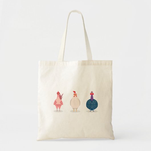 Drie Cute Kickens Tote Bag (Voorkant)