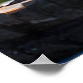 Drie Cute Papillon-Puppies op een tuinbank Poster (Hoek)