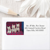 Drie Cute Puppies Return Address Mail Stickers (Insitu)