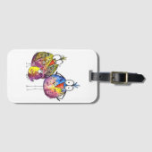 Drie Cute Whimsical Colorful Birds Bagagelabel (Voorkant (horizontaal))