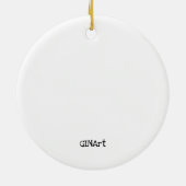 Drie Cute Whimsical Colorful Birds Keramisch Ornament (Achterkant)