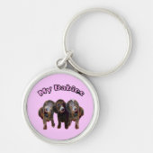 Drie Dachshund Dogs-Sleutelhanger Sleutelhanger (Voorkant)