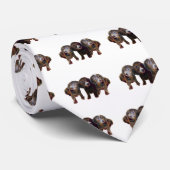 Drie Dachshund Dogs Stropdas (Opgerold)