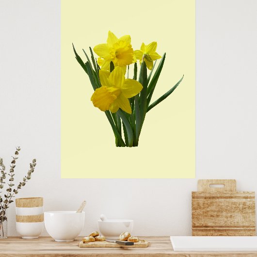 Drie Daffodils Permanent Guard Poster (Keuken)