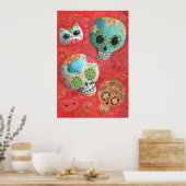 Drie dagen van de dode schedels poster (Keuken)