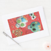 Drie dagen van de dode schedels rechthoekige sticker (Envelop)