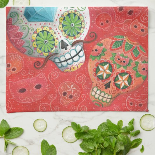 Drie dagen van de doden theedoek (Gevouwen)