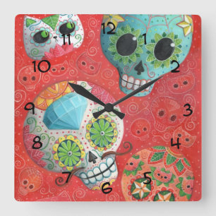 Drie dagen van de doden vierkante klok