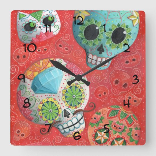 Drie dagen van de doden vierkante klok (Voorkant)