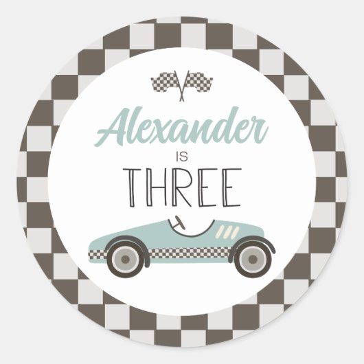 Drie dagen voor de  rassenwagen ronde sticker (Voorkant)