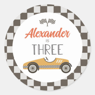 Drie dagen voor de  rassenwagen ronde sticker