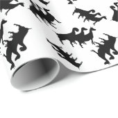 Drie Dairy Goats Silhouette Wrapping Paper Cadeaupapier (Rol Hoek)