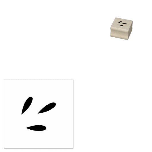 Drie Daisy bloemblaadjes | Motief Rubberstempel (Gestempeld)