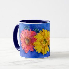 Drie Daisy Flowers Art Mok Cup