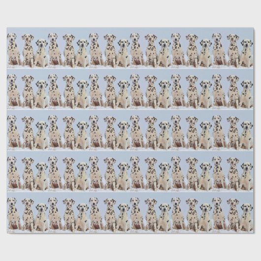 Drie Dalmatiërs Cadeaupapier (Vlak)