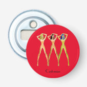 Drie dames met lange poten, permanent Thunder_Cove Button Flesopener (Voorkant)