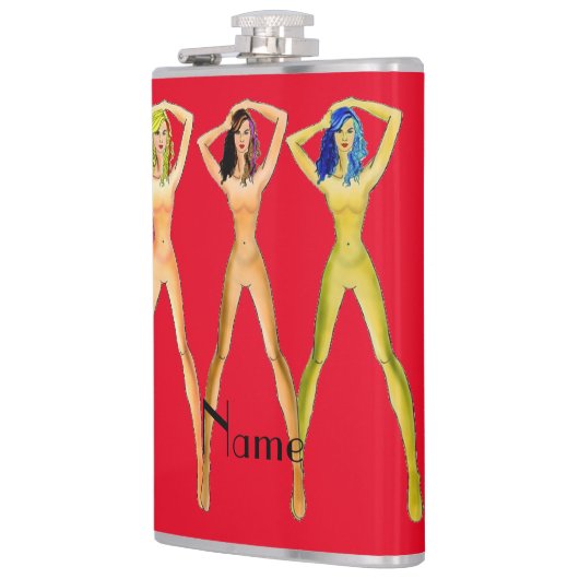 Drie dames met lange poten, permanent Thunder_Cove Heupfles (Links)