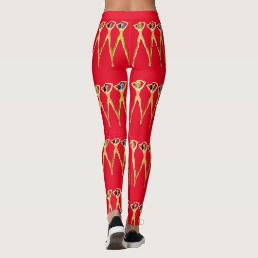 Drie dames met lange poten, permanent Thunder_Cove Leggings (Achterkant)
