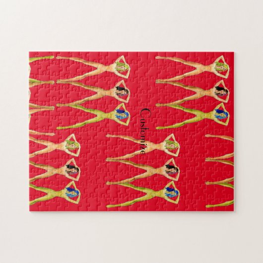 Drie dames met lange poten, permanent Thunder_Cove Legpuzzel (Horizontaal)