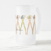 Drie dames met lange poten, permanent Thunder_Cove Matglas Bierpul (Voorkant rechts)