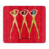 Drie dames met lange poten, permanent Thunder_Cove Snijplank (Voorkant)