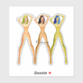 Drie dames met lange poten, permanent Thunder_Cove Sticker (Vel)