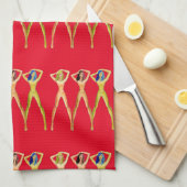 Drie dames met lange poten, permanent Thunder_Cove Theedoek (Quarter Fold)