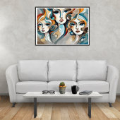 Drie dames Modern Art Poster