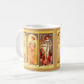 Drie dames van Alphonse Mucha Koffiemok (Voorkant links)