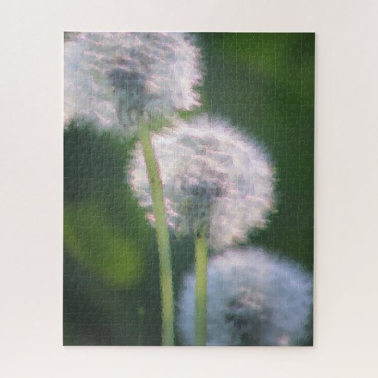 Drie Dandelion Blooms schilderen Legpuzzel (Verticaal)