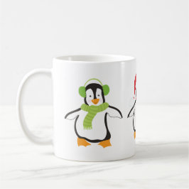 Drie dansende Cute Penguins Koffiemok