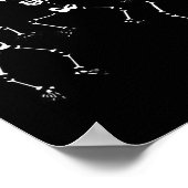 Drie dansende Funny Skeletons Halloween Poster (Hoek)