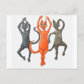Drie dansende katten briefkaart (Voorkant)