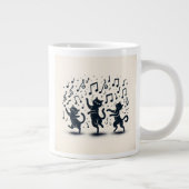 Drie dansende katten. grote koffiekop (Rechts)