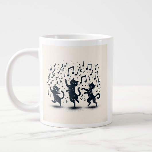 Drie dansende katten. grote koffiekop (Links)