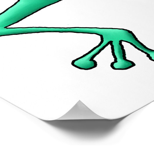 Drie dansende kikkers maken Poster af (Hoek)