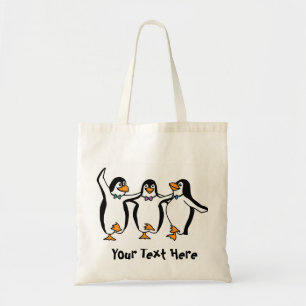 Drie Dansende Pinguïns Boodschappentas Tote Bag