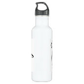 Drie dansende pinguïns waterfles  (Achterkant)