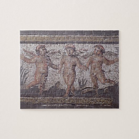 Drie dansende putti begeleid door één die de legpuzzel (Horizontaal)